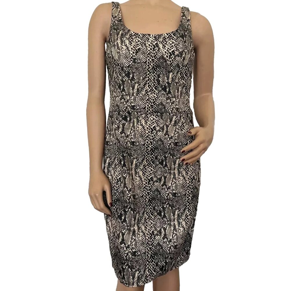 Michael Kors Women’s Animal Print Snake Print Sleeveless Shift Dress Size 8